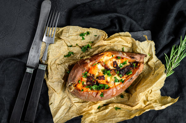 Breakfast Stuffed Sweet Potato